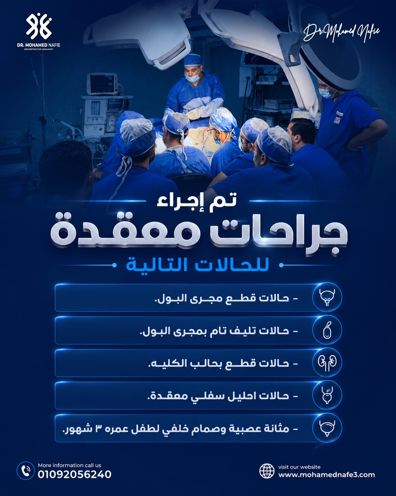 الورشة العلمية رقم 32 لوحدة الأستاذ الدكتور محمد نافع.. ست سنوات من الريادة في التعليم والتدريب وجراحات المسالك البولية الترميمية
